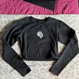 Darc Sport Black Long Sleeve Crop Top